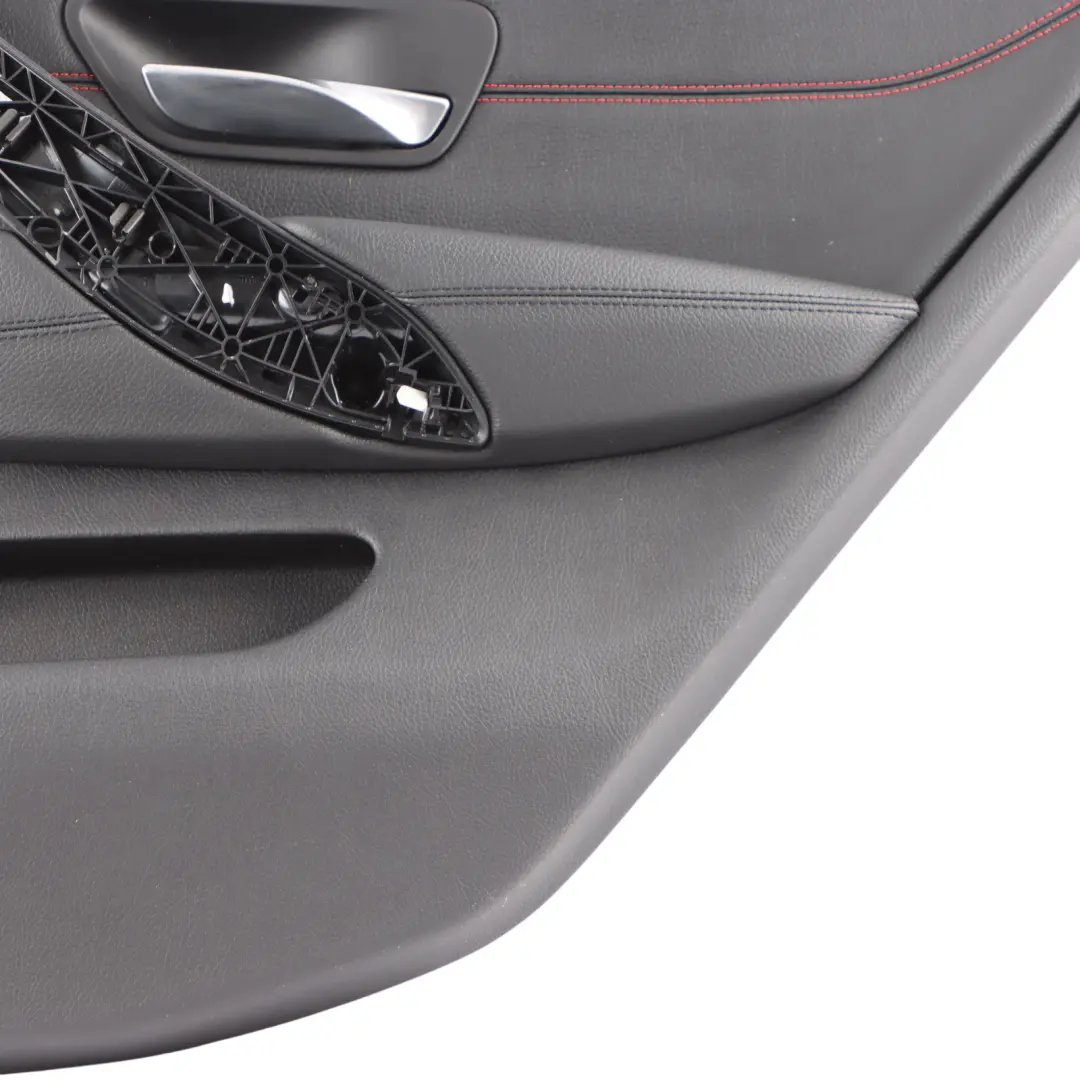Door Card Trim Rear Right O/S Panelling Lining Leather Black Red to BMW F36 with Part number 7346344 BMW F36 Door Card Trim Rear Right O/S Panelling Lining Leather Black Red - SKU 7346344 - Part number 7346344