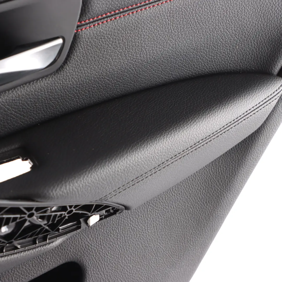 Door Card Trim Rear Right O/S Panelling Lining Leather Black Red to BMW F36 with Part number 7346344 BMW F36 Door Card Trim Rear Right O/S Panelling Lining Leather Black Red - SKU 7346344 - Part number 7346344