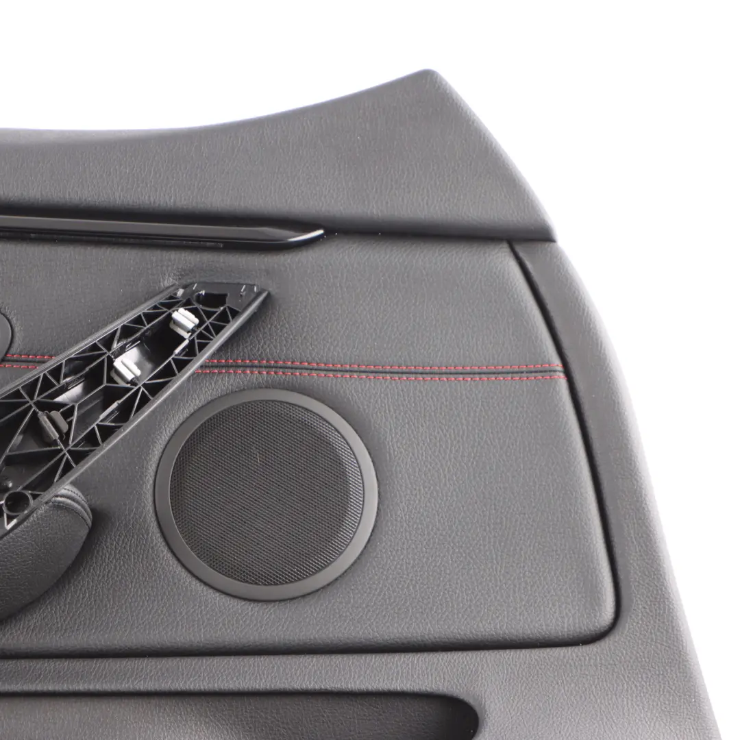 BMW F36 LCI Door Card Front Left N/S Lining Trim Panel Leather Black Red - SKU 7347165 - Part number 7347165