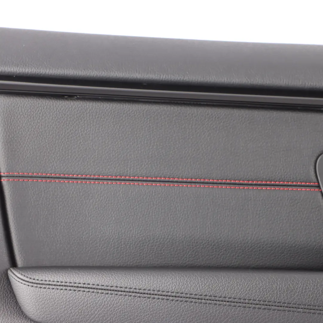 BMW F36 LCI Door Card Front Left N/S Lining Trim Panel Leather Black Red - SKU 7347165 - Part number 7347165