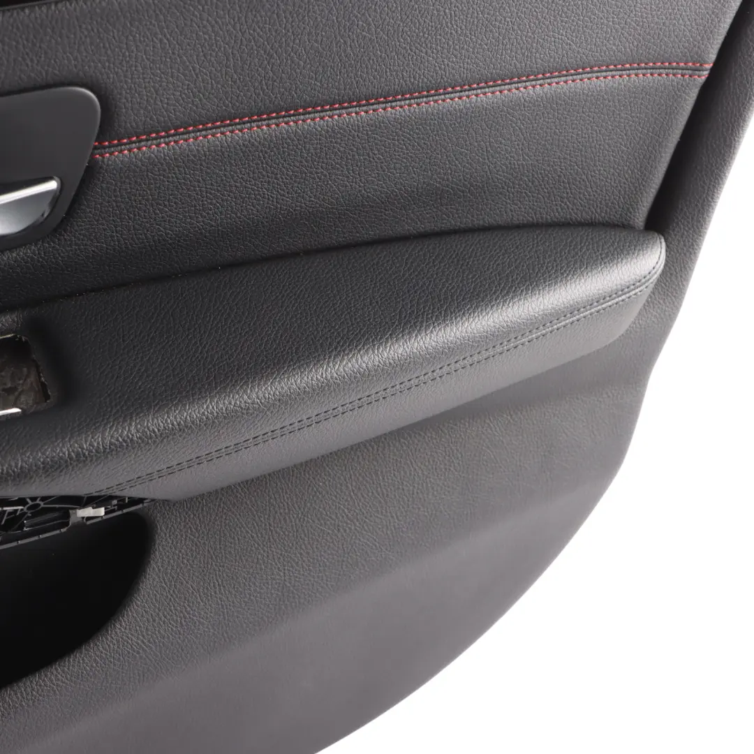 BMW F36 Door Card Front Right O/S Lining Trim Panel Leather Black Red - SKU 7347166 - Part number 7347166