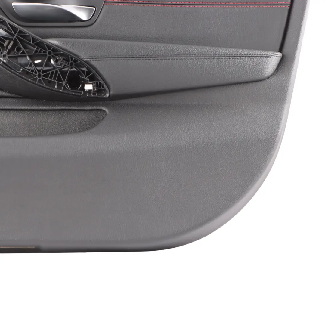Door Card Front Right O/S Lining Trim Panel Leather Black Red to BMW F36 with Part number 7347166 BMW F36 Door Card Front Right O/S Lining Trim Panel Leather Black Red - SKU 7347166 - Part number 7347166