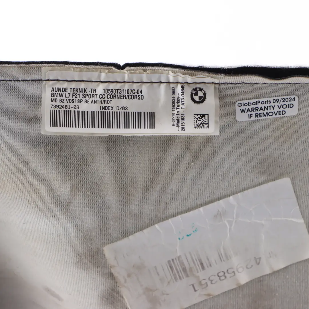 Front Seat Cloth Cushion Cover Sport Anthrazit Red to BMW F21 LCI with Part number 7392481 BMW F21 LCI Front Seat Cloth Cushion Cover Sport Anthrazit Red - SKU 7392481 - Part number 7392481