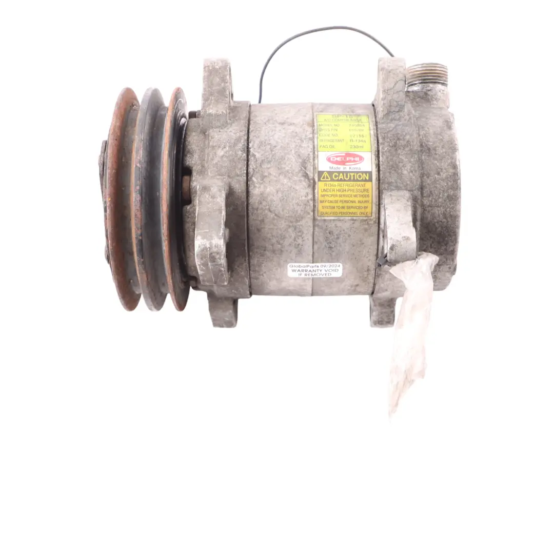 DELPHI SP-15 Air Conditioning Compressor A/C Pump to with Part number 740354 DELPHI SP-15 Air Conditioning Compressor A/C Pump - SKU 740354 - Part number 740354