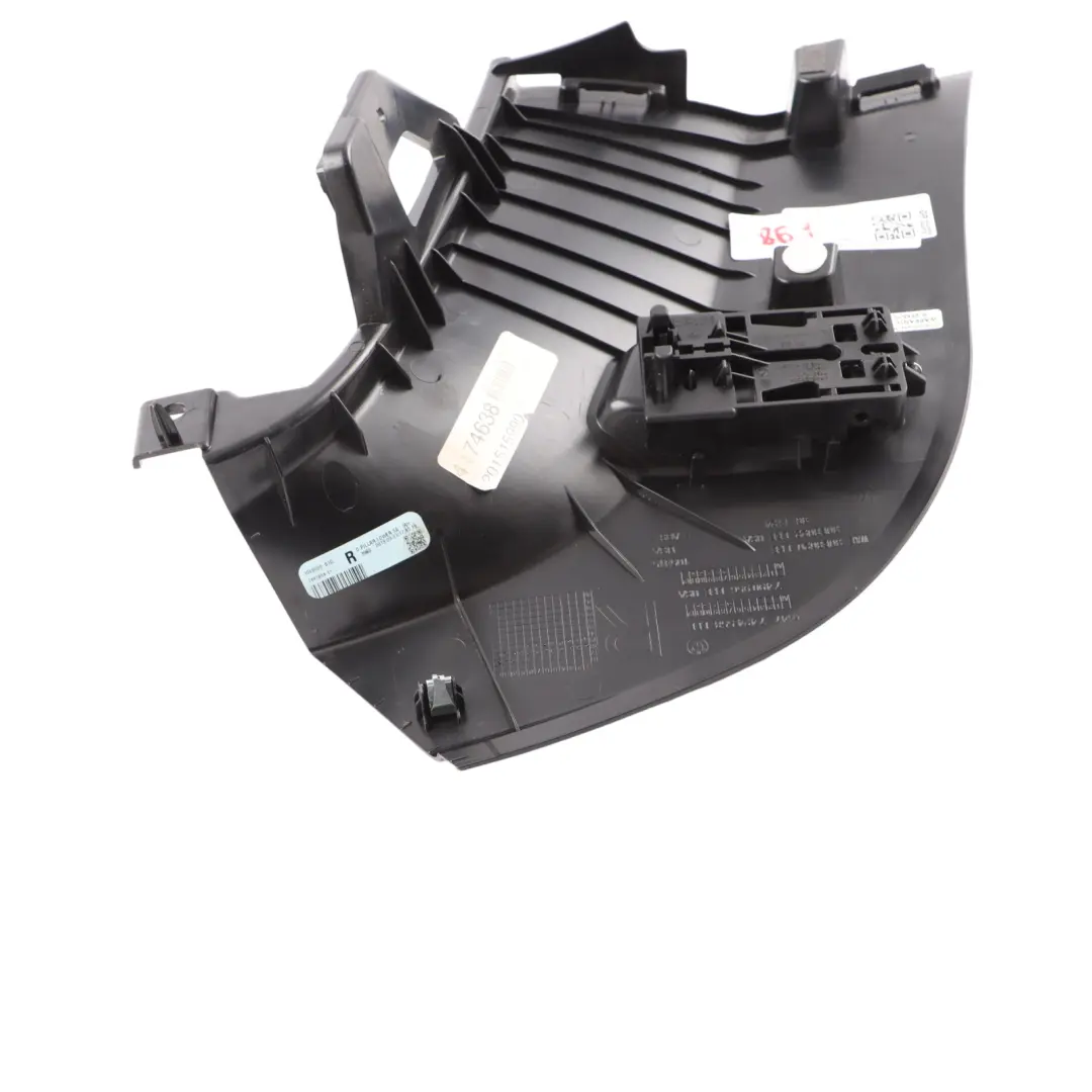 BMW X4 F98 Interior Panel Right O/S D-Pillar Trim Cover Black - SKU 7424558 - Part number 7424558