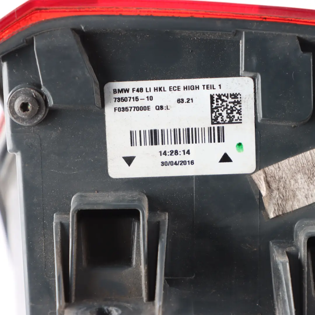 BMW X1 F48 Rear Lamp Left N/S Light Side Panel - SKU 7488545-1 - Part number 7488545