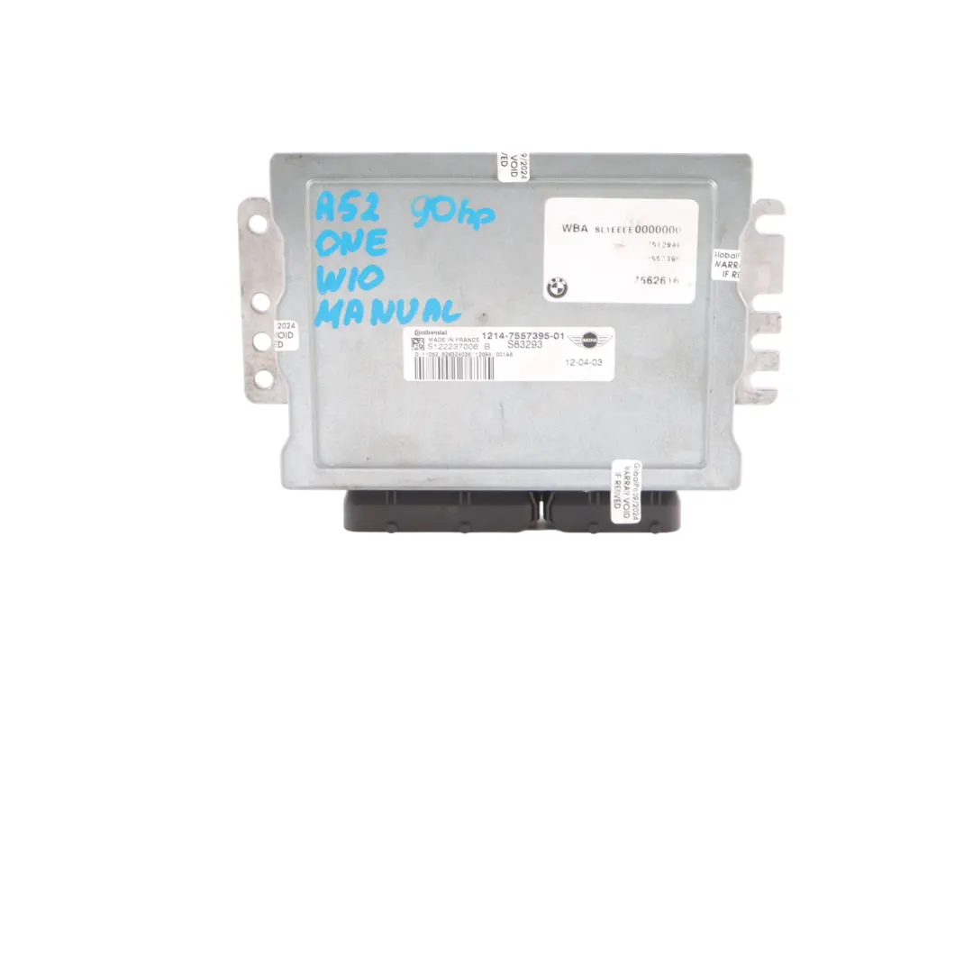 90HP Moteur ECU Kit DME clé EWS Manuel pour MINI One R50 W10 à propos du numéro de pièce 7545789 MINI One R50 W10 90HP Moteur ECU Kit DME clé EWS Manuel - SKU 7545789-10 - Numéro de pièce 7545789