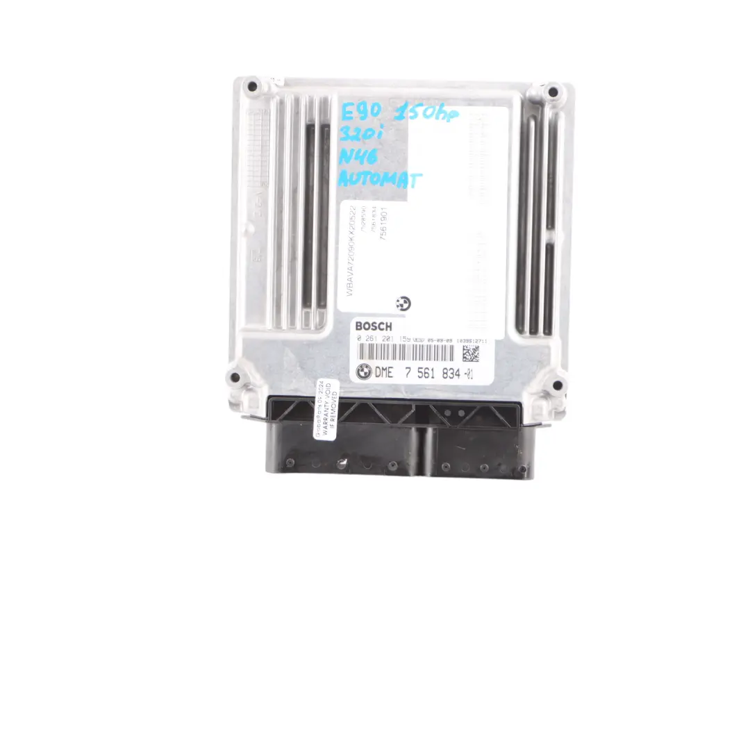 BMW E87 E90 120i 320i N46 150HP Sterownik Silnika Kluczyk DME CAS2 - SKU 7561834-14 - Numer Części 7561834