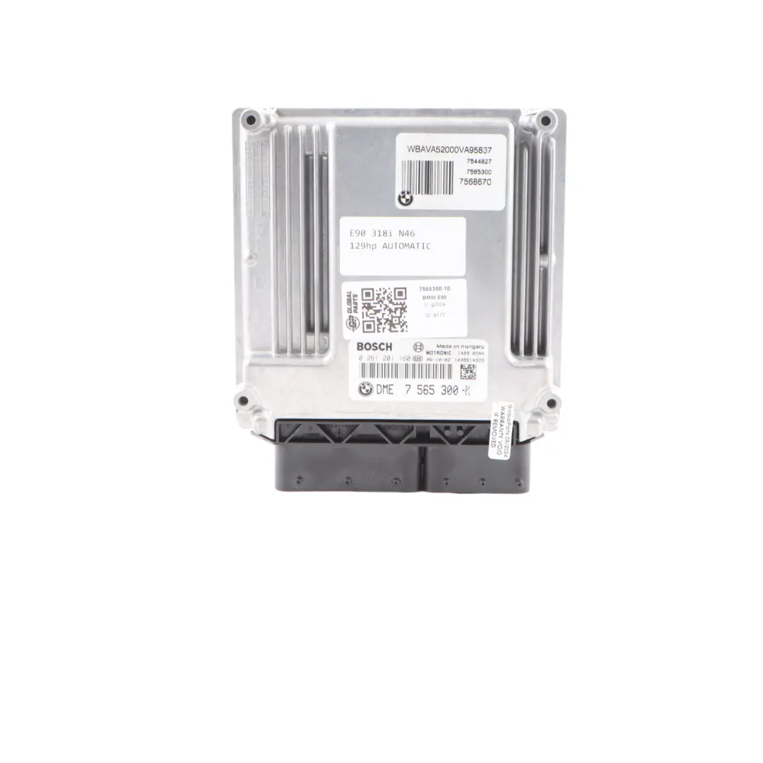 N46 129HP ECU Kit DME + CAS3 + 2 Llaves Automatico para BMW E87 E90 118i 318i con número de pieza 7565300 BMW E87 E90 118i 318i N46 129HP ECU Kit DME + CAS3 + 2 Llaves Automatico - SKU 7565300-10 - Número de pieza 7565300