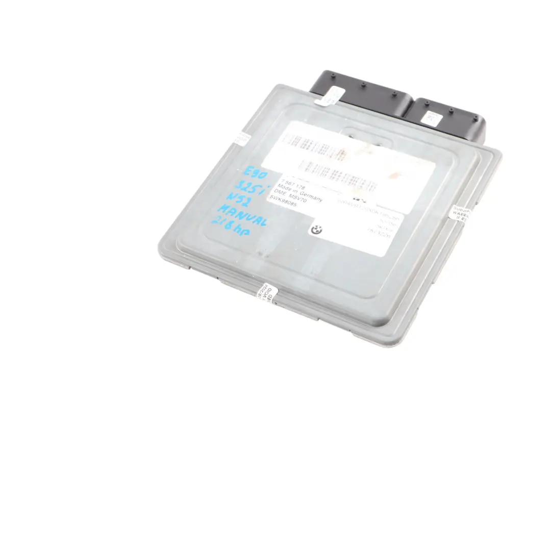 BMW E60 E90 E91 N52 325i 525i 218HP Engine Control Unit ECU DME Manual - SKU 7567178-16 - Part number 7567178