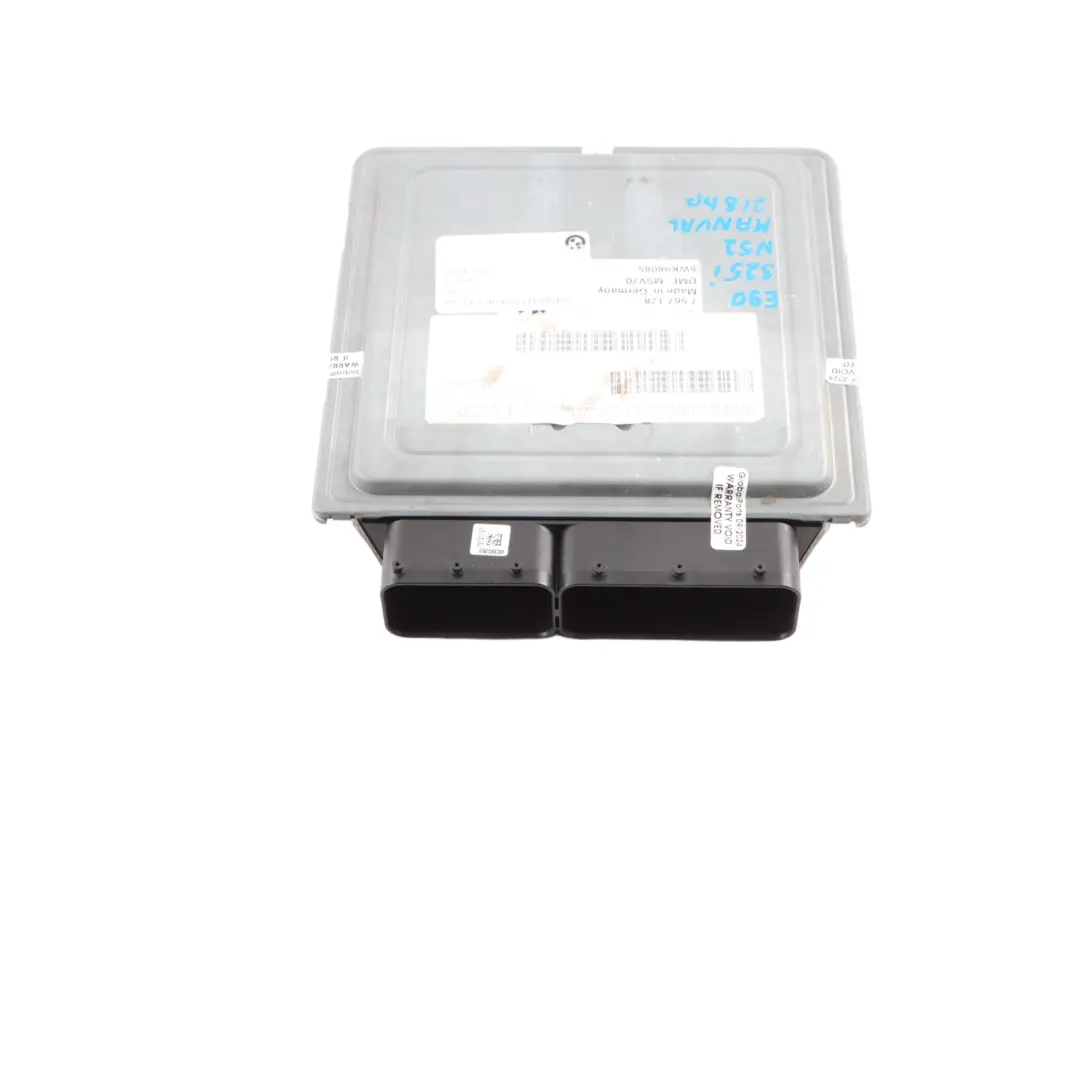 BMW E60 E90 E91 N52 325i 525i 218HP Engine Control Unit ECU DME Manual - SKU 7567178-16 - Part number 7567178