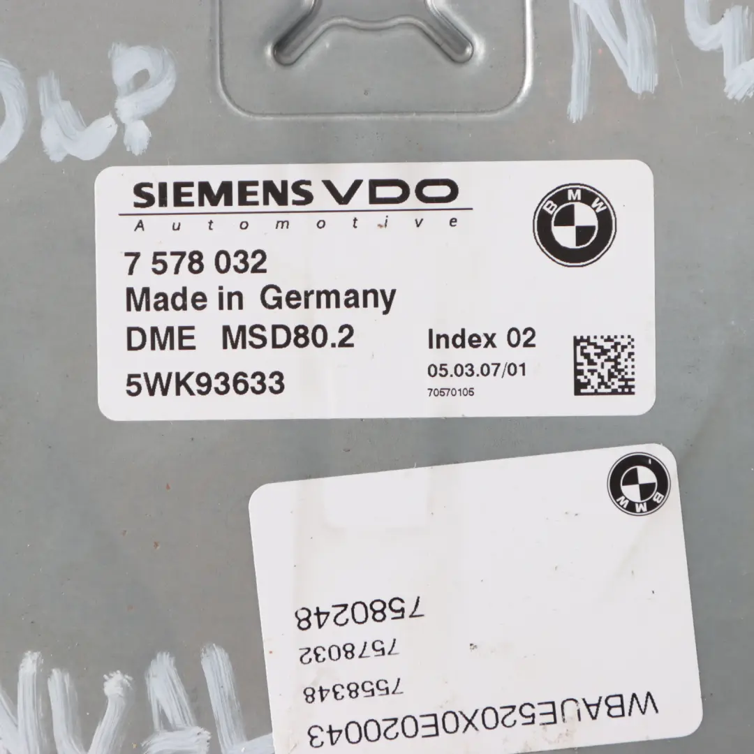 N43 118i Engine ECU DME Kit CAS3 + Key Manual to BMW E81 E87 LCI E90 E91 with Part number 7578032 BMW E81 E87 LCI E90 E91 N43 118i Engine ECU DME Kit CAS3 + Key Manual - SKU 7578032-1 - Part number 7578032
