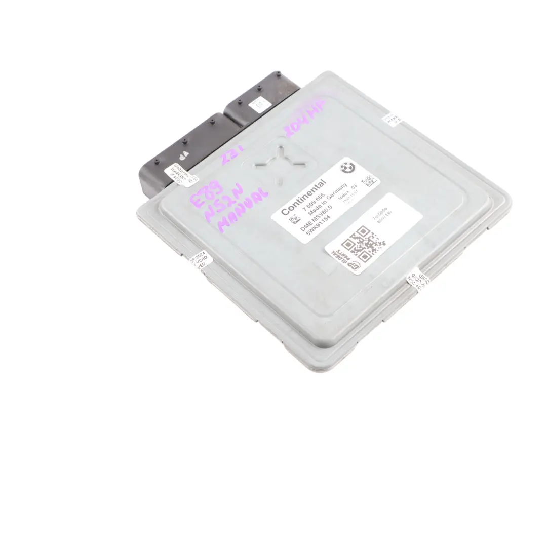 N52N 204HP Engine Conrol Unit ECU DME Manual to BMW Z4 E89 Roadster 23i with Part number 7609656 BMW Z4 E89 Roadster 23i N52N 204HP Engine Conrol Unit ECU DME Manual - SKU 7609656 - Part number 7609656