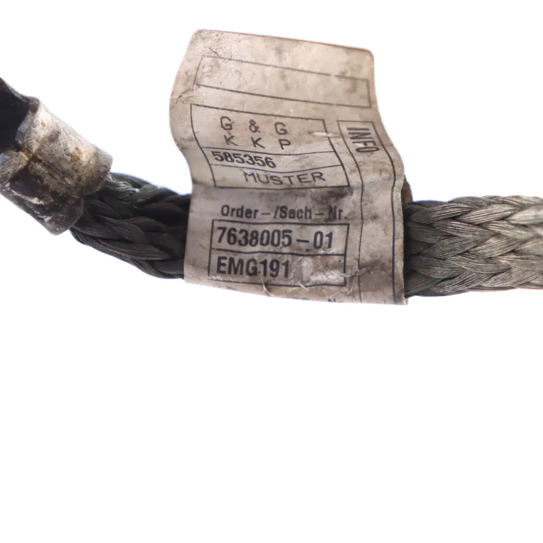 Earth Ground Cable Negative Battery Lead Wiring to BMW F20 F30 F32 with Part number 7638005 BMW F20 F30 F32 Earth Ground Cable Negative Battery Lead Wiring - SKU 7638005 - Part number 7638005