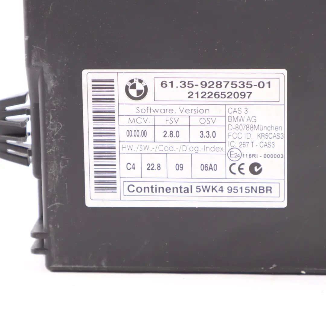 Mini Cooper S R56 LCI N18 1.6 211HP Engine Kit ECU DME CAS3 + Key Manual - SKU 7648190-3 - Part number 7648190