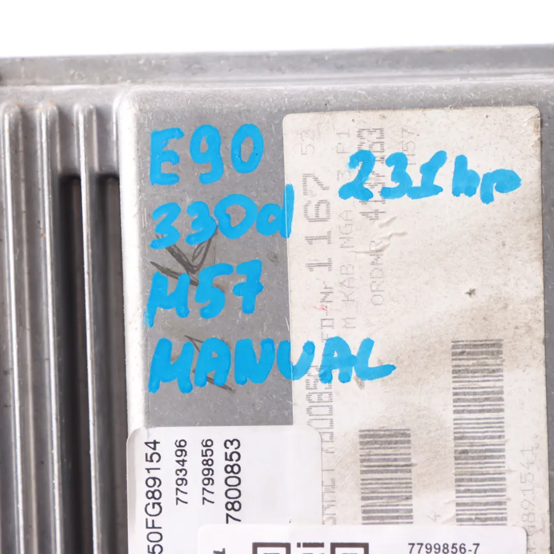 BMW E60 E61 E90 330d 530d M57N2 231HP Engine Control Unit ECU Manual - SKU 7799856-7 - Part number 7799856
