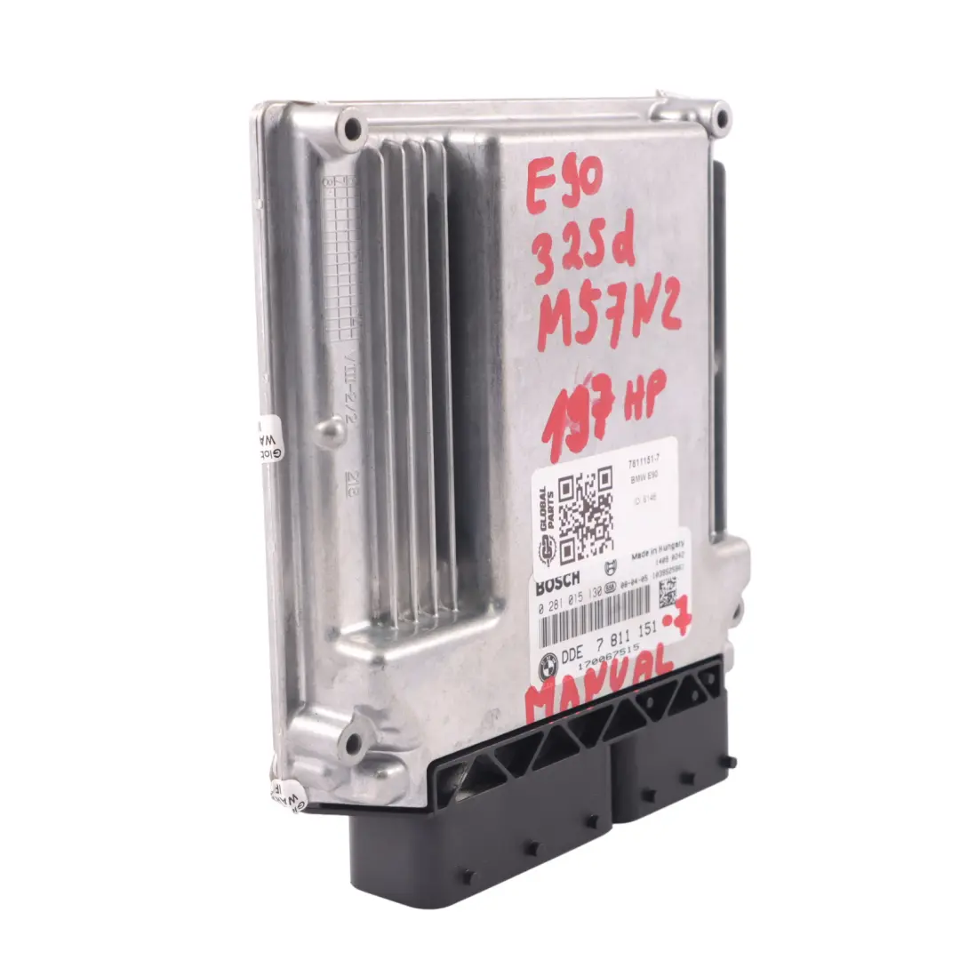 BMW E60 LCI E90 325d 525d M57N2 ECU Unité Contrôle Moteur DDE Manual - SKU 7811151-7 - Numéro de pièce 7811151