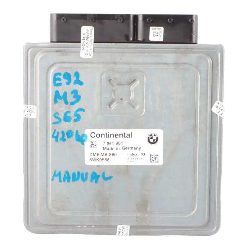 BMW E90 E92 E93 M3 Engine S65 420HP ECU DME Twin Clutch Gearbox - SKU 7841981 - Part number 7841981