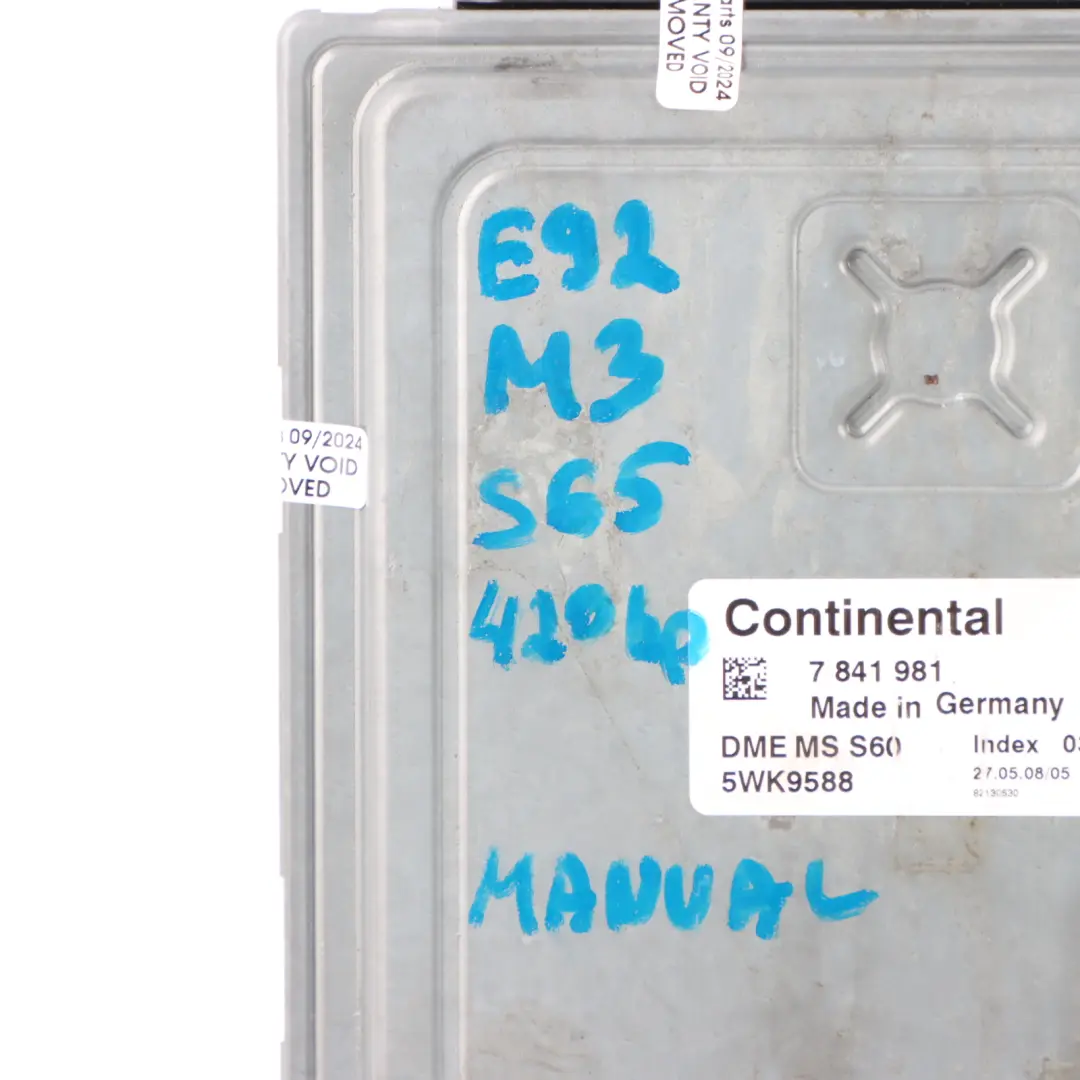 BMW E90 E92 E93 M3 Engine S65 420HP ECU DME Twin Clutch Gearbox - SKU 7841981 - Part number 7841981