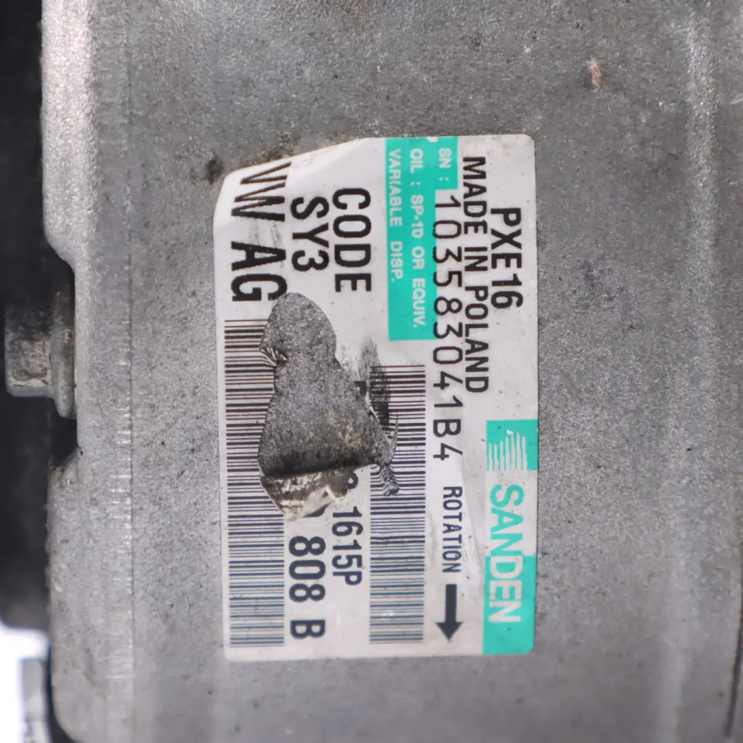Bomba A/C Compresor Aire Acondicionado para Audi A3 8P VW Touran 1T con número de pieza 7K0820808B Audi A3 8P VW Touran 1T Bomba A/C Compresor Aire Acondicionado - SKU 1K0820808B - Número de pieza 7K0820808B