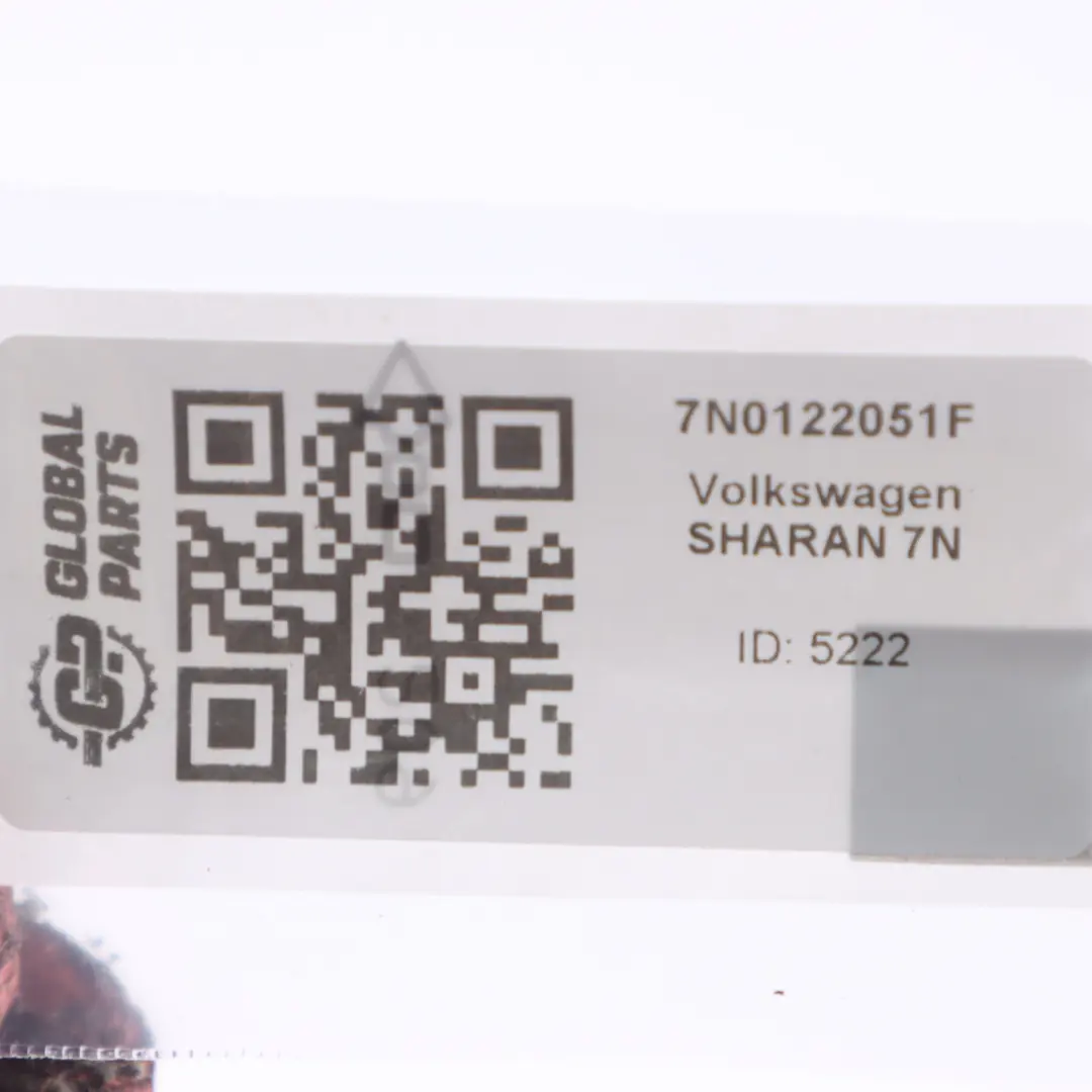 Volkswagen Sharan 7N Tubi Dell'acqua Linea di Raffreddamento - SKU 7N0122051F - Numero di parte 7N0122051F