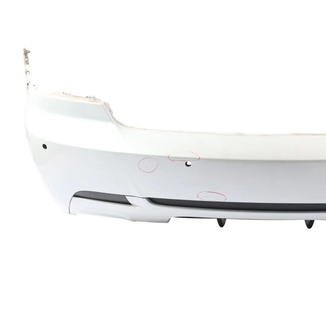 Bumper BMW E92 E93 Coupe Convertible M Sport PDC Mineral White - A96 to Rear with Part number 8044934 Rear Bumper BMW E92 E93 Coupe Convertible M Sport PDC Mineral White - A96 - SKU 8044934-MW1 - Part number 8044934