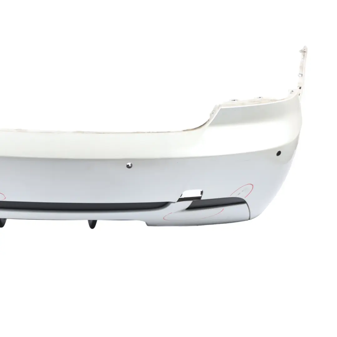 Bumper BMW E92 E93 Coupe Convertible M Sport PDC Mineral White - A96 to Rear with Part number 8044934 Rear Bumper BMW E92 E93 Coupe Convertible M Sport PDC Mineral White - A96 - SKU 8044934-MW1 - Part number 8044934