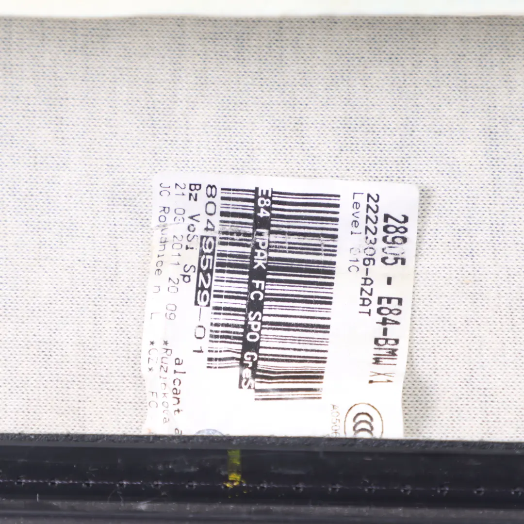 BMW X1 E84 Vordersitzkissenbezug Sport Links Rechts Alcantara Anthrazit - SKU 8049529 - Teilenummer 8049529