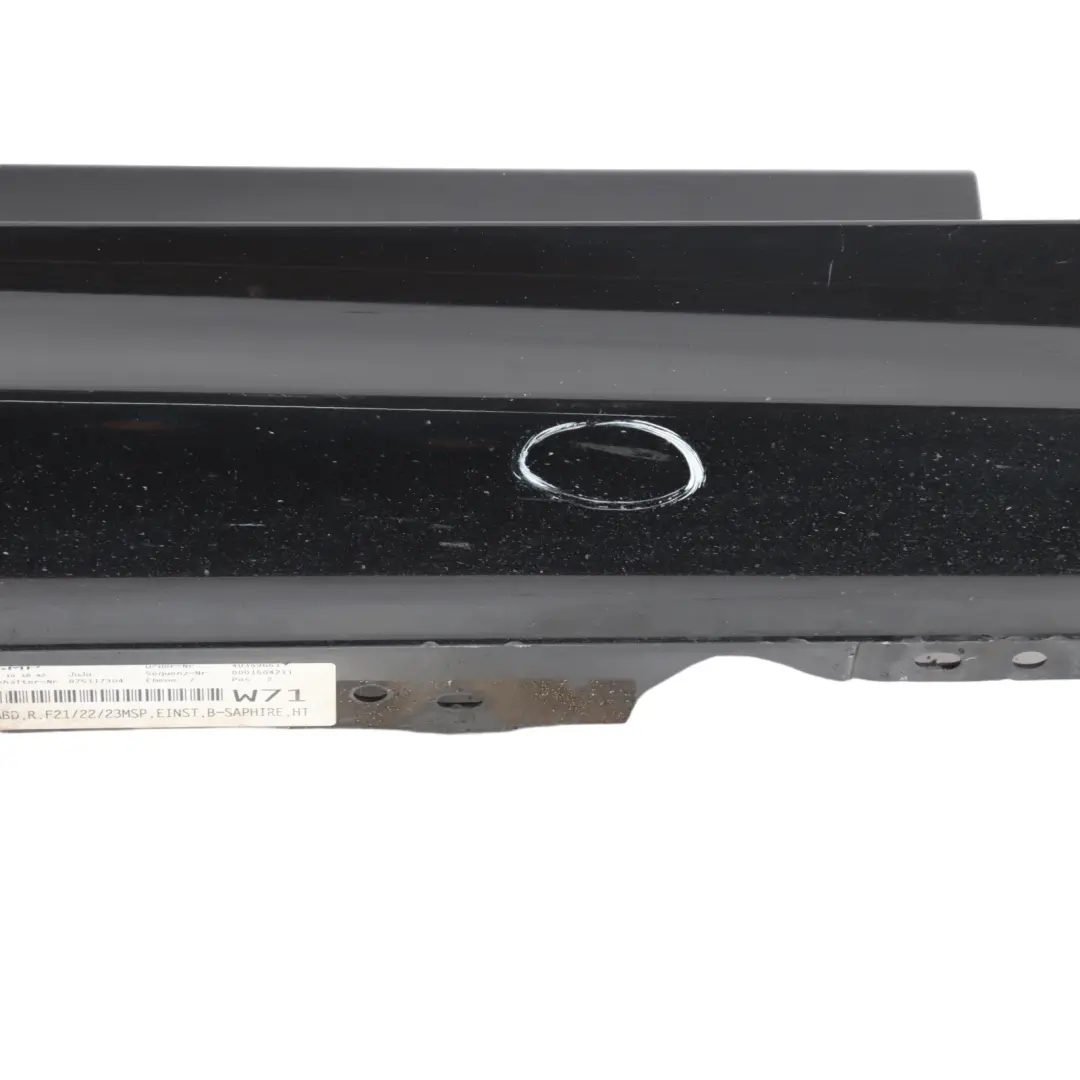 Side Skirt BMW F21 F22 M Sport Sill Strip Right O/S Black Sapphire Metallic 475 to with Part number 8056818 Side Skirt BMW F21 F22 M Sport Sill Strip Right O/S Black Sapphire Metallic 475 - SKU 8056818-BS - Part number 8056818