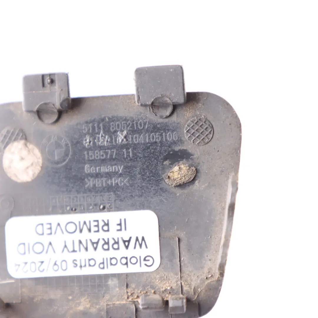 Front Bumper Flap Towing Eye Le Mans Blue - 8052107 to BMW E82 E88 M Sport with Part number 8057505 BMW E82 E88 M Sport Front Bumper Flap Towing Eye Le Mans Blue - 8052107 - SKU 8057505-LMB - Part number 8057505