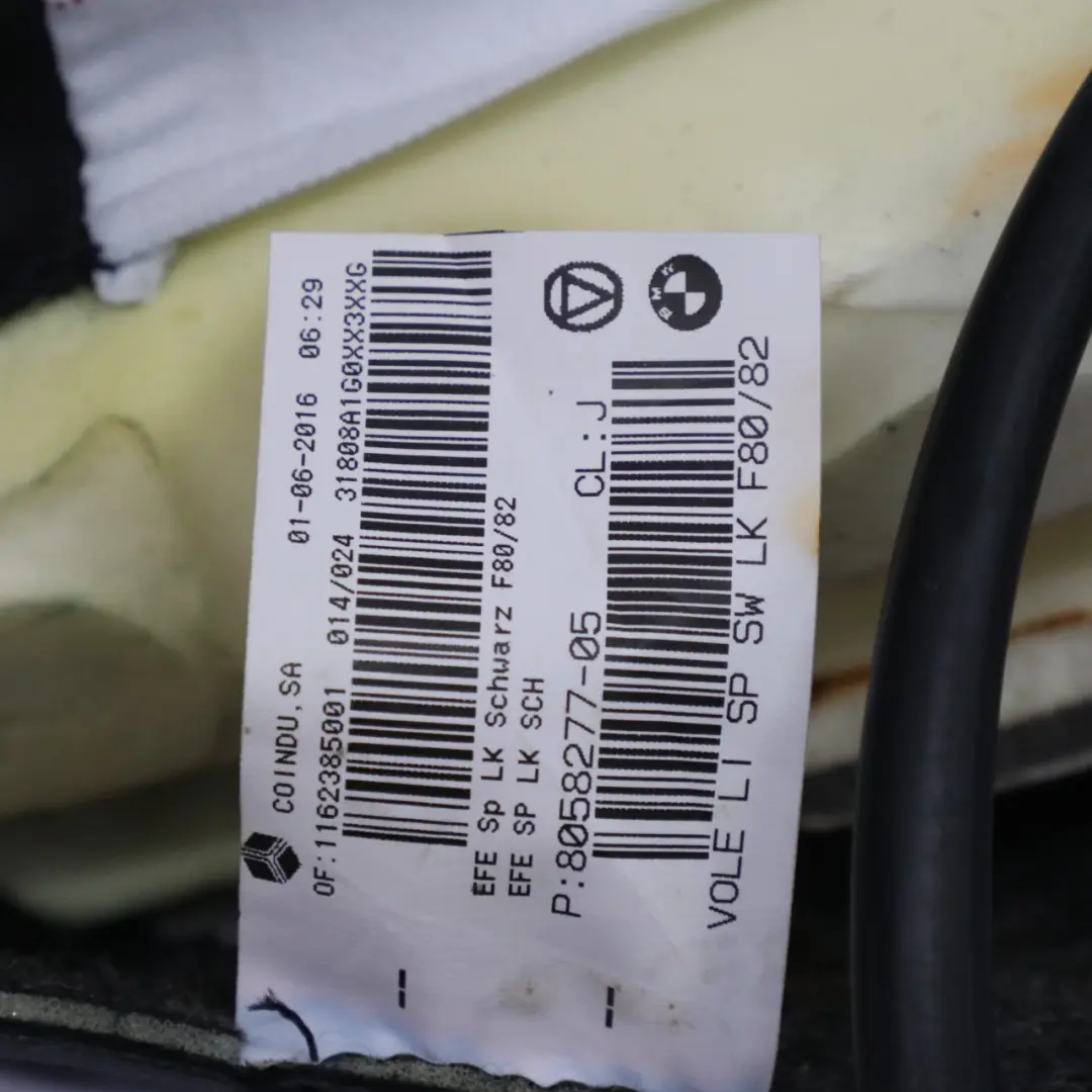 Vorder Sitz Rücken Lehne Kissen Links Trim Leder Schwarz für BMW F80 M3 mit Teilenummer 8058277 BMW F80 M3 Vorder Sitz Rücken Lehne Kissen Links Trim Leder Schwarz - SKU 8058277-1 - Teilenummer 8058277