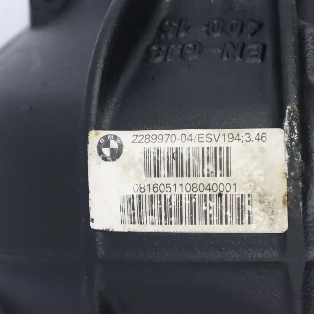 BMW F80 M3 F82 F83 M4 F87 M2 Rear Differential Diff 3,46 Ratio 2289970 WARRANTY - SKU 8090464-1 - Part number 8090464