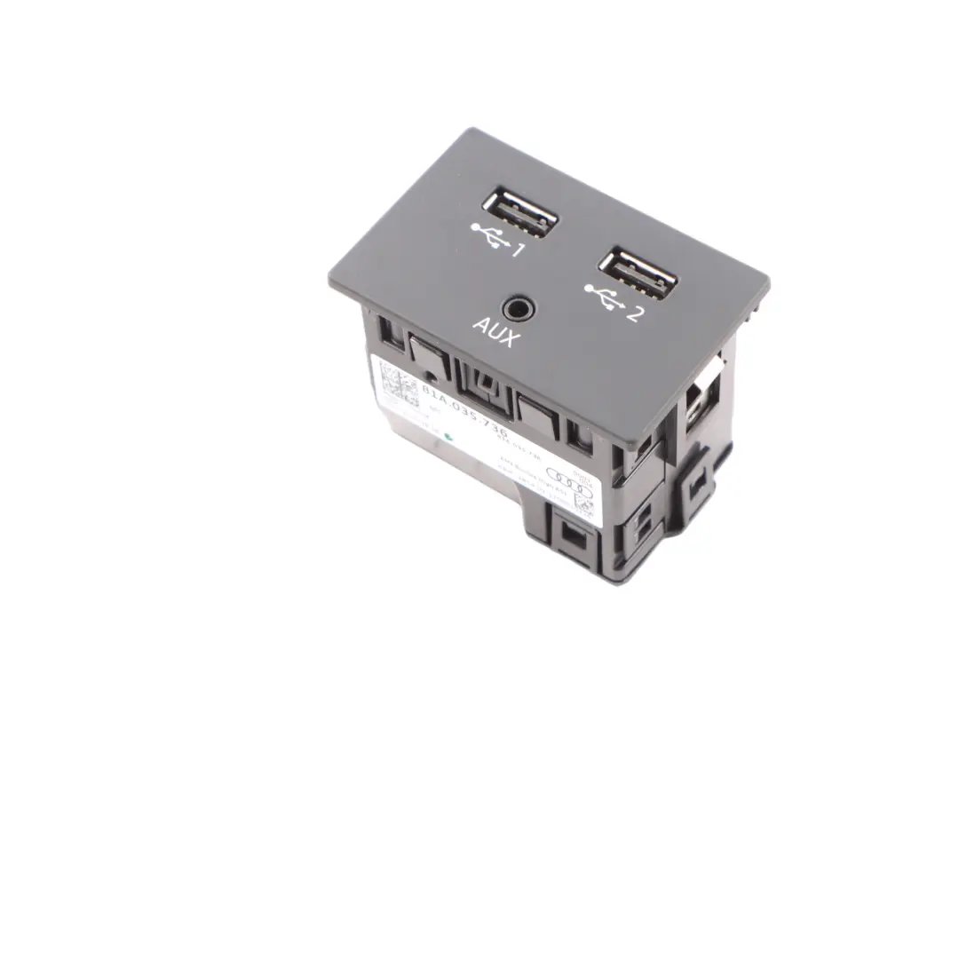Audi A3 8V USB AUX Socket Plug Input Connector Media Port Panel - SKU 81A035736 - Numero di parte 81A035736
