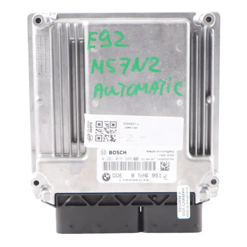 M57N2 Engine ECU DDE Automatic to BMW E90 E91 E92 325d E60 E61 LCI 525d with Part number 8506951 BMW E90 E91 E92 325d E60 E61 LCI 525d M57N2 Engine ECU DDE Automatic - SKU 8506951-3 - Part number 8506951