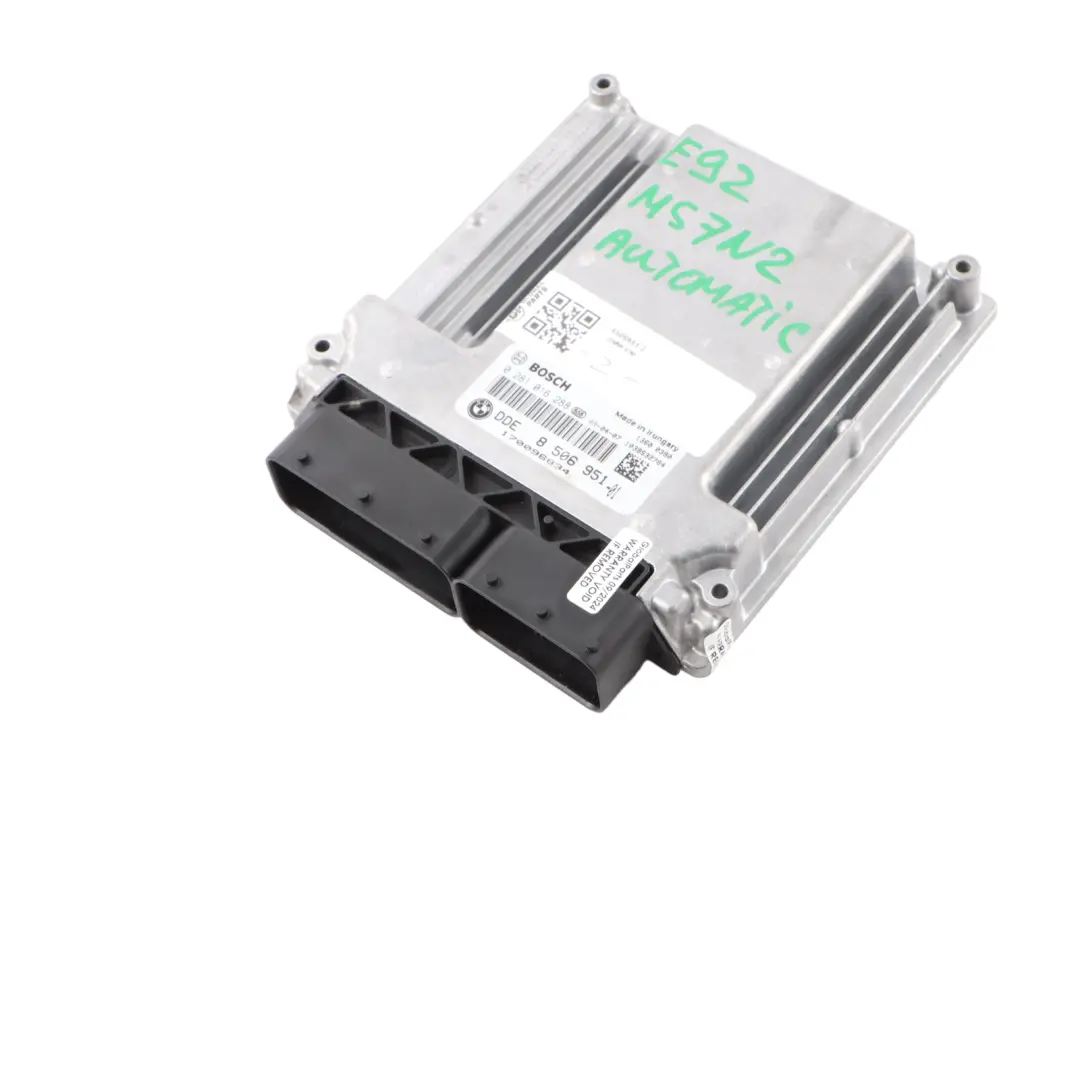 M57N2 Engine ECU DDE Automatic to BMW E90 E91 E92 325d E60 E61 LCI 525d with Part number 8506951 BMW E90 E91 E92 325d E60 E61 LCI 525d M57N2 Engine ECU DDE Automatic - SKU 8506951-3 - Part number 8506951
