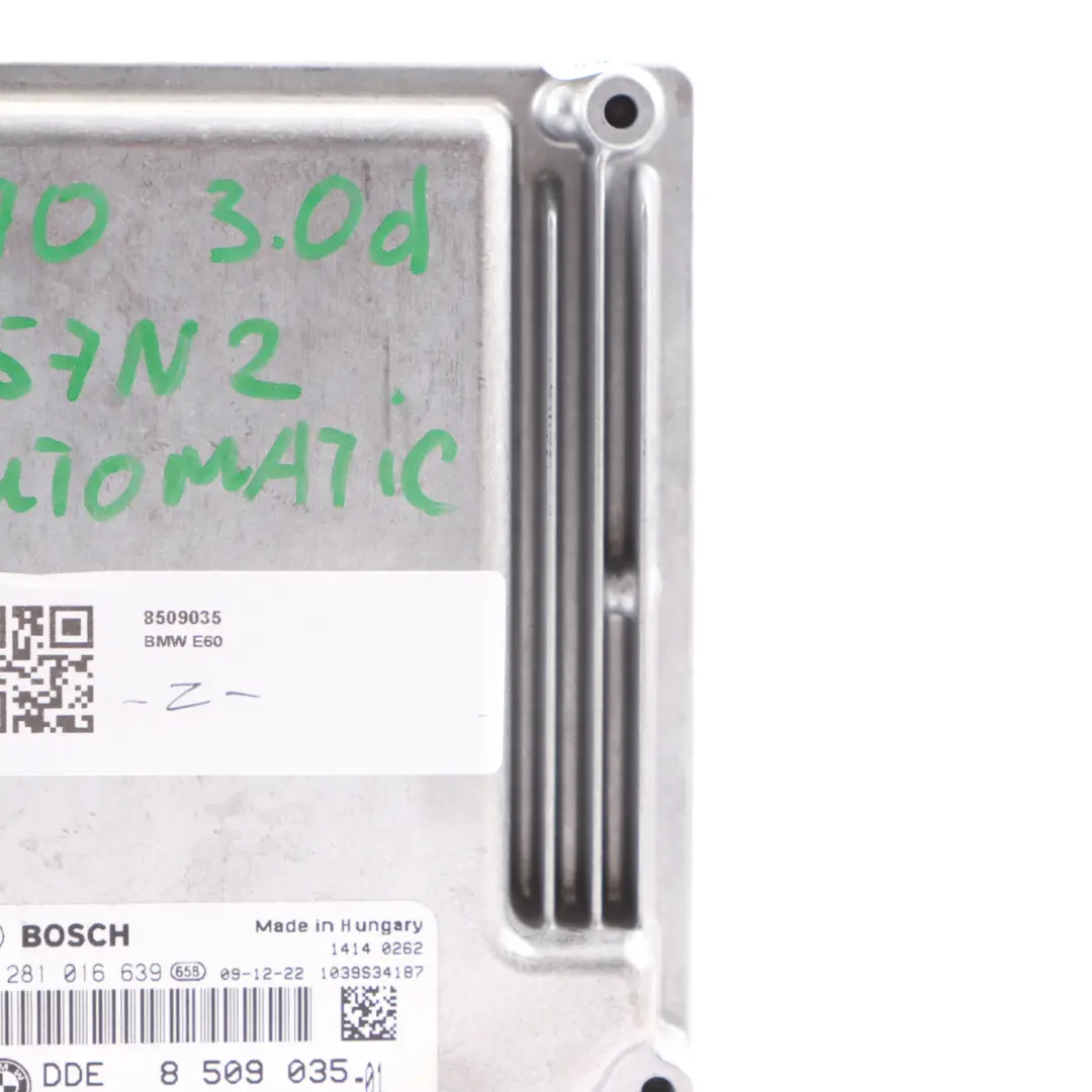 BMW E60 LCI 530d X5 E70 3.0d M57N2 Engine Control Unit ECU DDE Automatic - SKU 8509035 - Part number 8509035