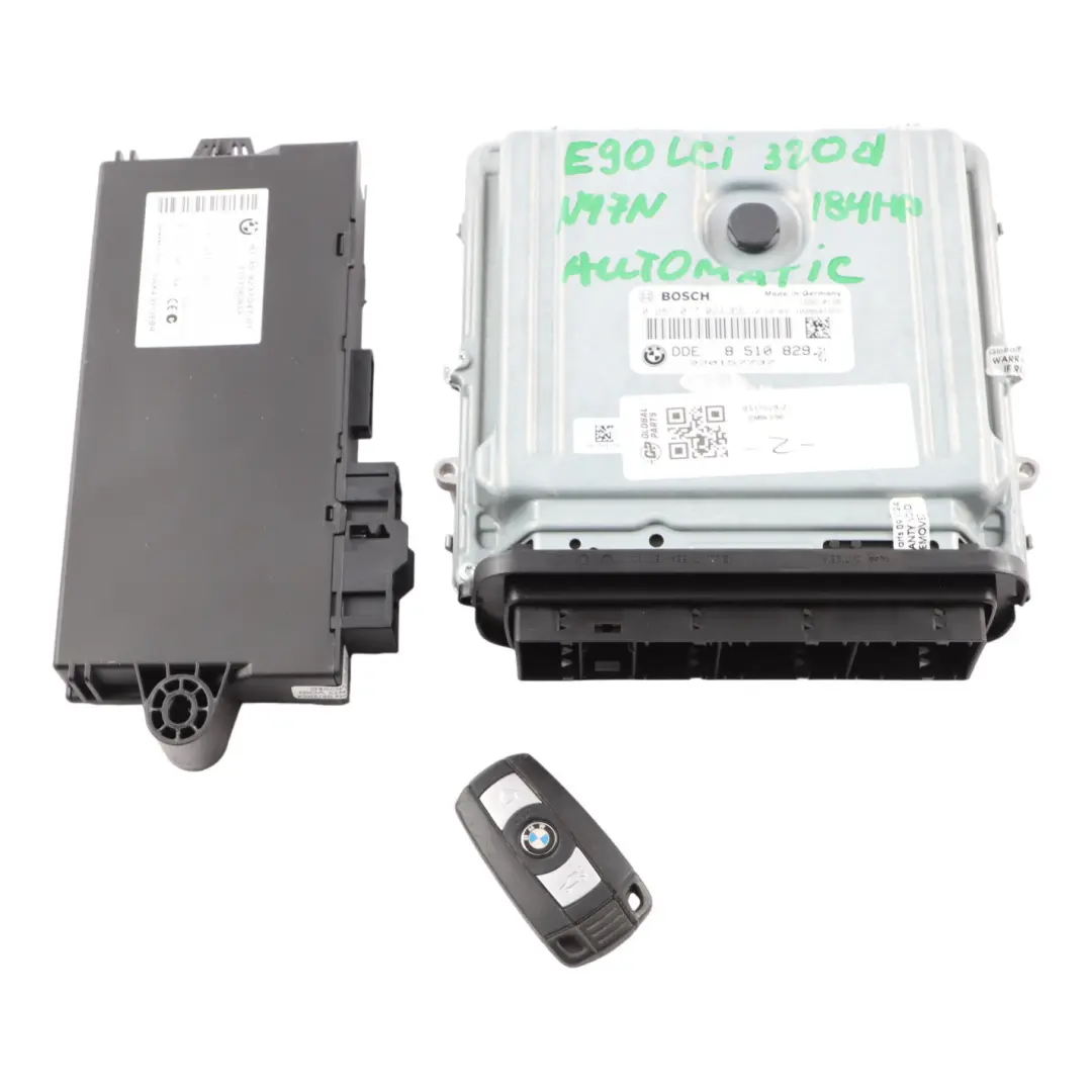 BMW E90 E91 LCI N47N 320d Engine ECU KIT DDE CAS 3 + Key Automatic - SKU 8510829-2 - Part number 8510829