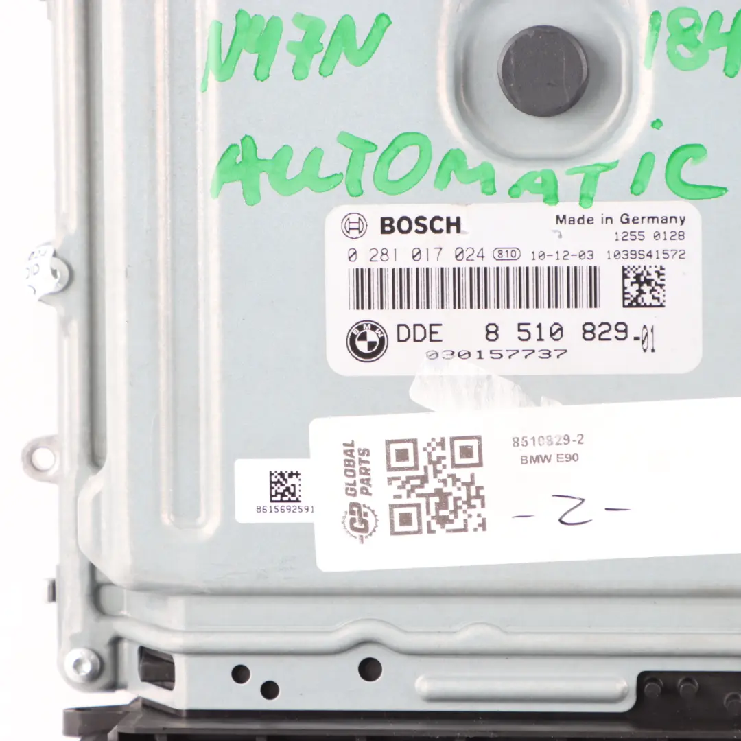 N47N 320d Engine ECU KIT DDE CAS 3 + Key Automatic to BMW E90 E91 LCI with Part number 8510829 BMW E90 E91 LCI N47N 320d Engine ECU KIT DDE CAS 3 + Key Automatic - SKU 8510829-2 - Part number 8510829