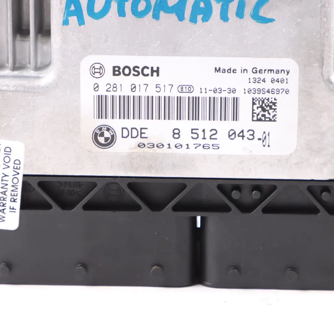 BMW E90 E91 LCI 318d N47N 143HP Engine ECU Kit DDE CAS3 Key Automatic - SKU 8512043-4 - Part number 8512043