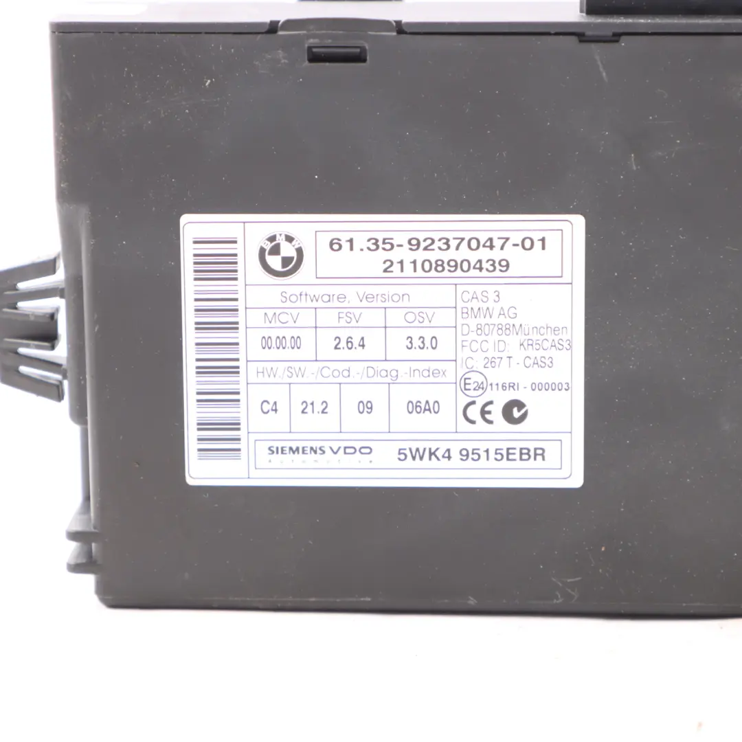 BMW E90 E91 LCI 318d N47N 143HP Engine ECU Kit DDE CAS3 Key Automatic - SKU 8512043-4 - Part number 8512043