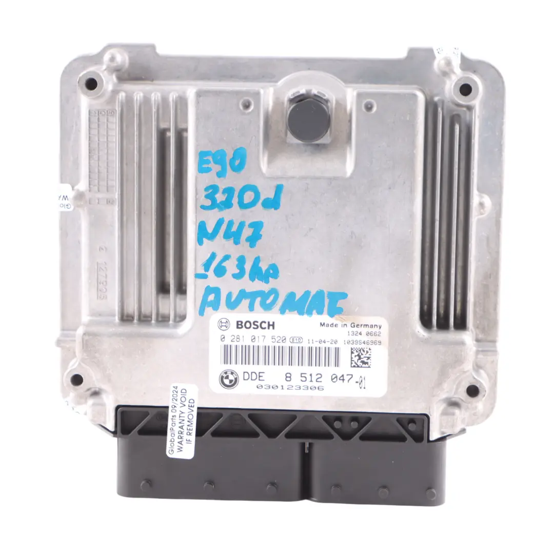 BMW E90 E91 LCI N47N 320d 163HP ECU Module KIT DDE CAS3 Keys Automatic - SKU 8512047-8 - Part number 8512047