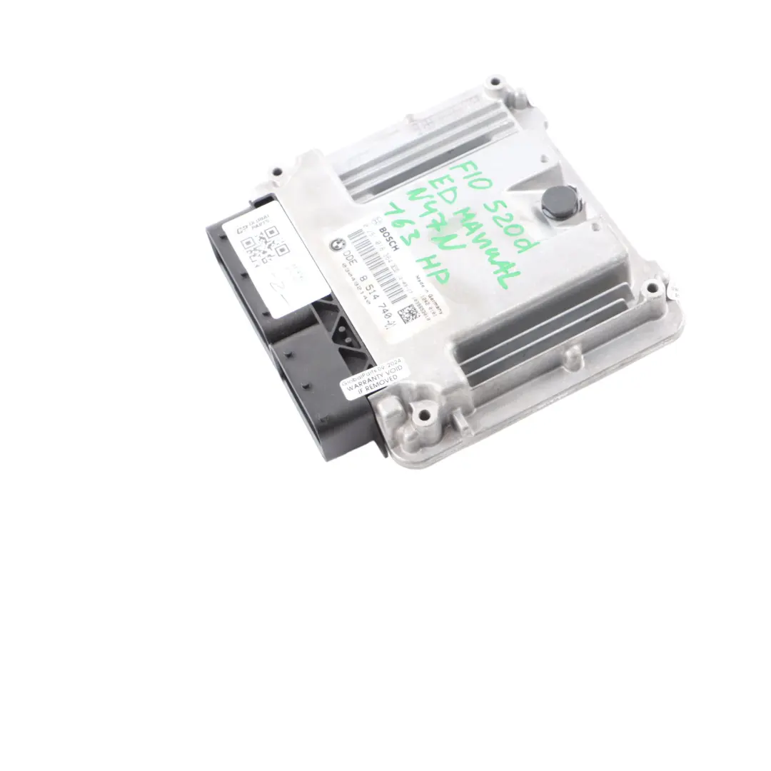 Control Unit BMW F10 520d ed Diesel N47N 163HP ECU DDE Manual to Engine with Part number 8514740 Engine Control Unit BMW F10 520d ed Diesel N47N 163HP ECU DDE Manual - SKU 8514740 - Part number 8514740