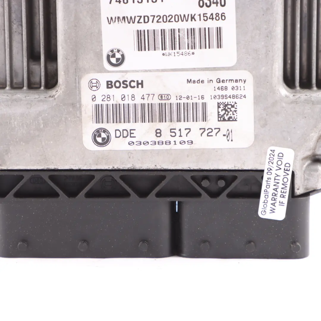 Mini Cooper SD R60 N47N 143HP Engine Control Unit ECU Automatic - SKU 8517727-5 - Part number 8517727