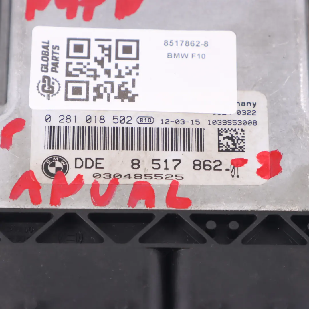 N47N 184HP Motor ECU Kit DDE Schlüssel CAS4 Manual für BMW F10 F11 520d ed mit Teilenummer 8517862 BMW F10 F11 520d ed N47N 184HP Motor ECU Kit DDE Schlüssel CAS4 Manual - SKU 8517862-8 - Teilenummer 8517862
