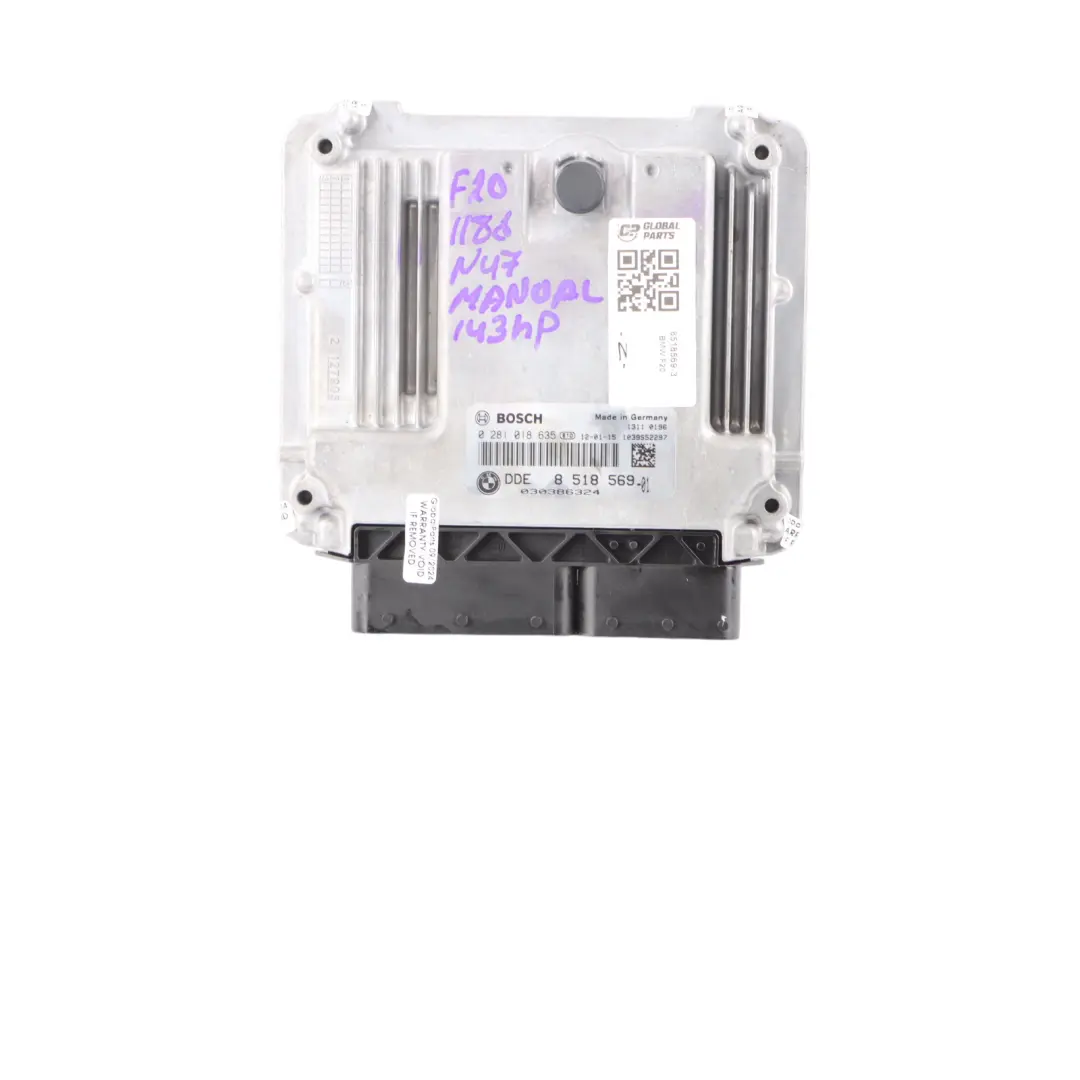 BMW F20 F21 F30 F31 118d 318d N47N ECU Kit DDE Keys + FEM Manual - SKU 8518569-3 - Part number 8518569