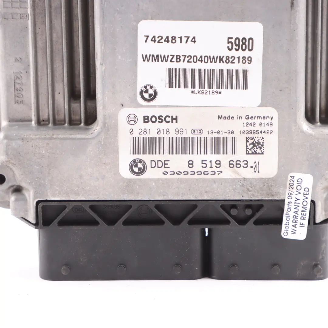 Mini Cooper SD R55 R56 LCI R60 N47N 143HP Engine ECU DDE Automatic - SKU 8519663-24 - Part number 8519663