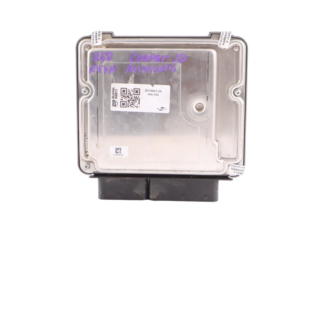 Mini Cooper SD R55 R56 LCI R60 N47N 143HP Motor ECU DDE Automático - SKU 8519663-24 - Número de pieza 8519663