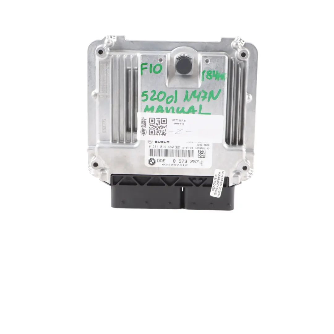BMW F10 F11 520d Diesel N47N 184HP Engine ECU Kit DDE CAS4 Key + Lock - SKU 8573257-8 - Part number 8573257