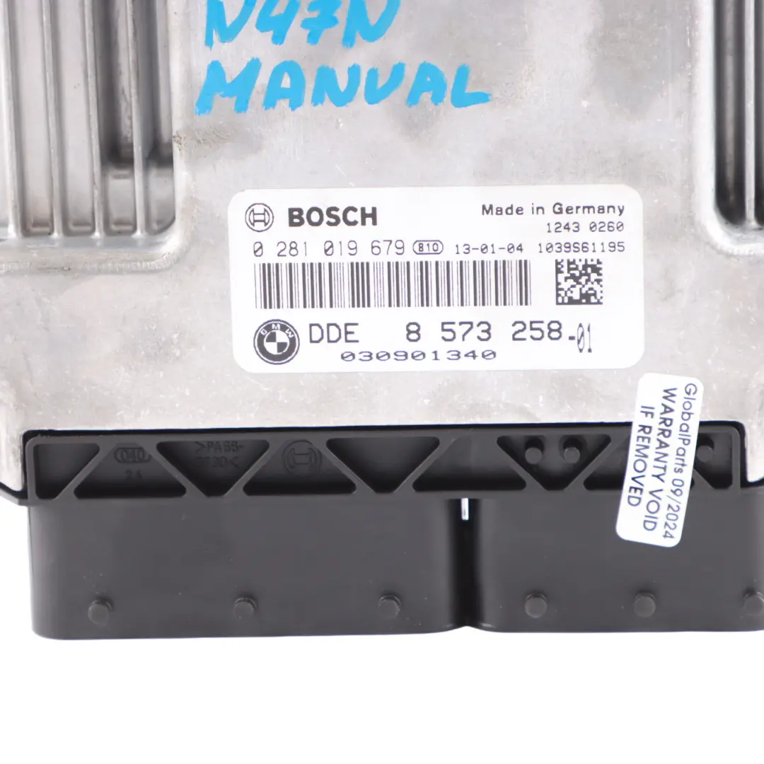 BMW F30 316d N47N 116HP ECU Kit DDE + Keys + FEM Manual - SKU 8573258-11 - Part number 8573258