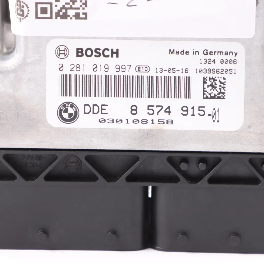 N57N 258HP Diesel Engine Control Unit ECU DDE Automatic to BMW F30 330d with Part number 8574915 BMW F30 330d N57N 258HP Diesel Engine Control Unit ECU DDE Automatic - SKU 8574915 - Part number 8574915